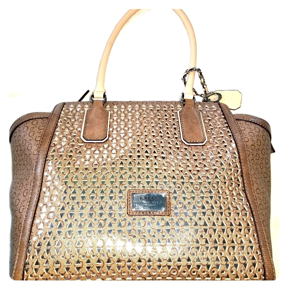 Guess Brown and Beige Tote